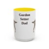 15oz Gordon Setter Dog Dad Mug, Yellow, front view