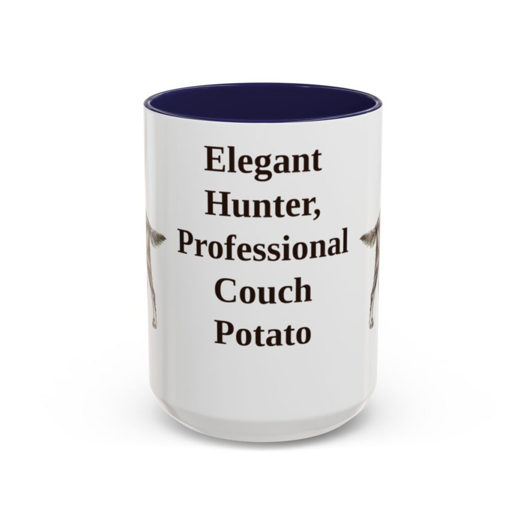 15oz-gordon-setter-mug-humor-navy 15oz Funny Gordon Setter Mug, Navy, front view