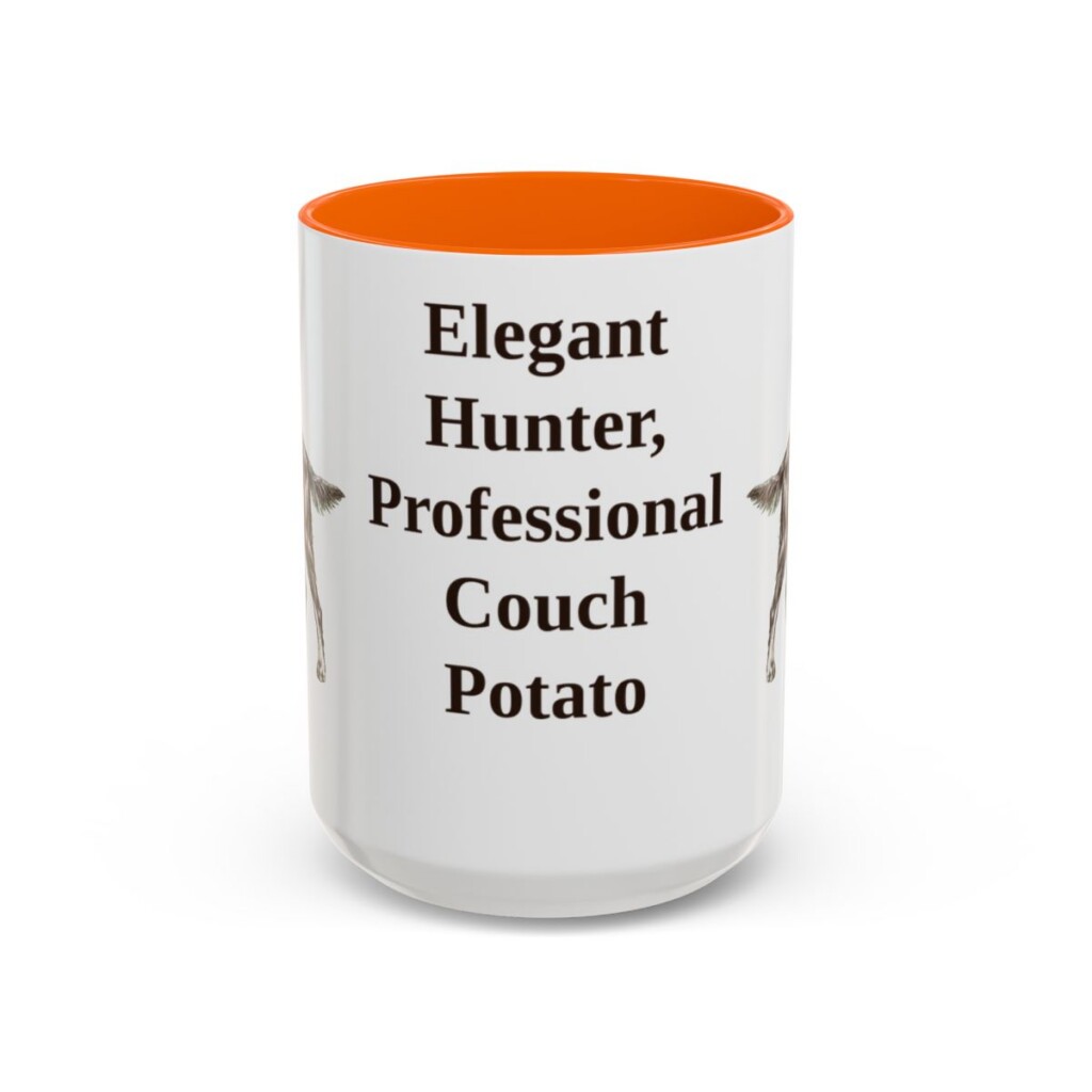 15oz-gordon-setter-mug-humor-orange 15oz Funny Gordon Setter Mug, Orange, front view