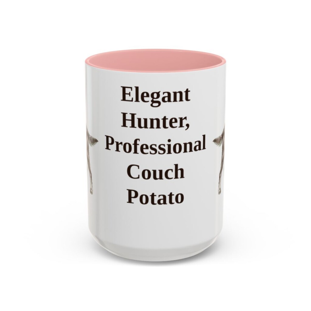 15oz-gordon-setter-mug-humor-pink 15oz Funny Gordon Setter Mug, Pink, front view