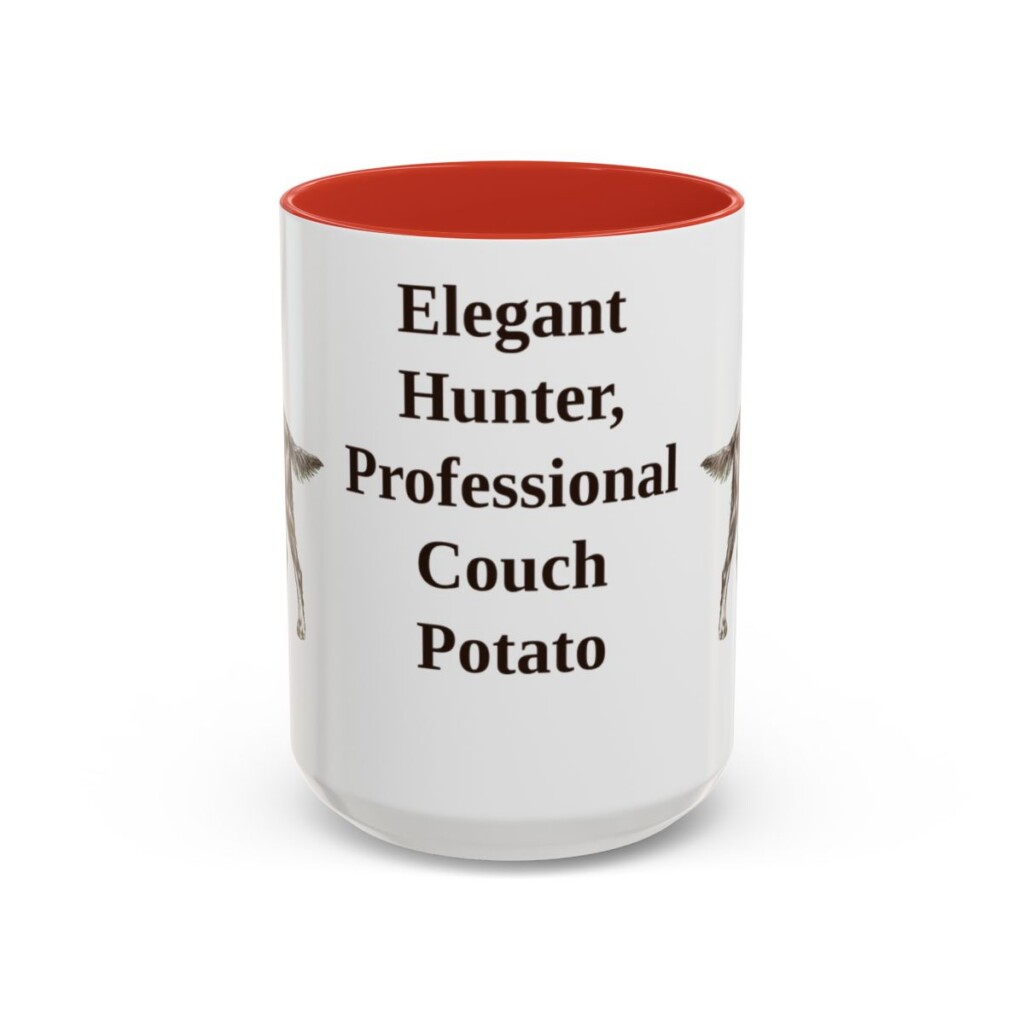15oz-gordon-setter-mug-humor-red 15oz Funny Gordon Setter Mug, Red, front view