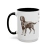 15oz Gordon Setter Latin Mug, Black, left side view