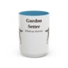 15oz Gordon Setter Latin Mug, Light Blue, front view