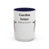 15oz Gordon Setter Latin Mug, Navy, front view