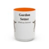15oz Gordon Setter Latin Mug, Orange, front view