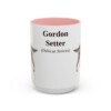 15oz Gordon Setter Latin Mug, Pink, front view