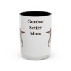 15oz Gordon Setter Dog Mom Mug, Black, front view
