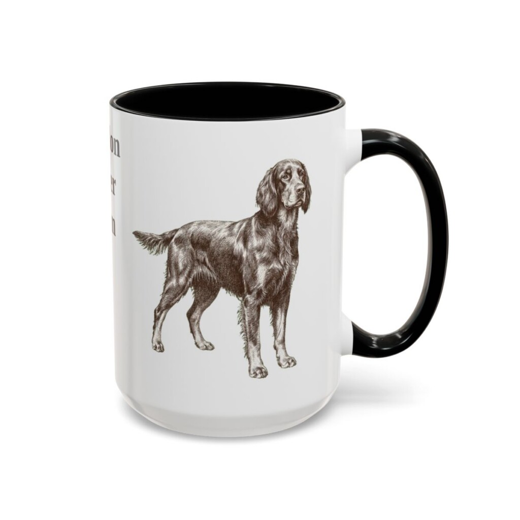 15oz Gordon Setter Dog Mom Mug, Black, right side view