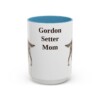 15oz Gordon Setter Dog Mom Mug, Light Blue, front view