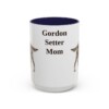 15oz Gordon Setter Dog Mom Mug, Navy, front view