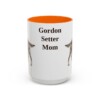 15oz Gordon Setter Dog Mom Mug, Orange, front view