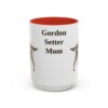 15oz Gordon Setter Dog Mom Mug, Red, front view