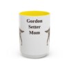 15oz Gordon Setter Dog Mom Mug, Yellow, front view