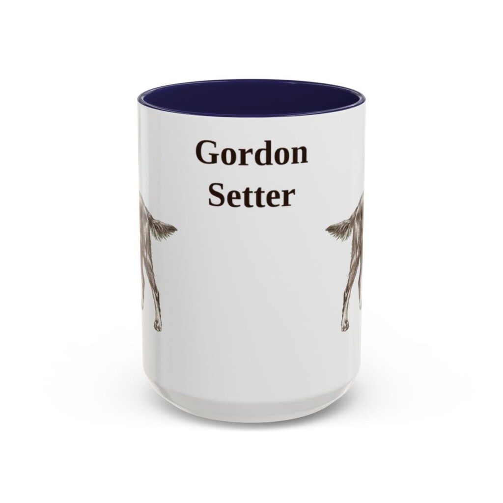 15oz Gordon Setter Mug, Navy, front view