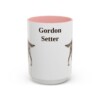 15oz Gordon Setter Mug, Pink, front view