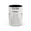 15oz Gordon Setter Mug, Black, front view