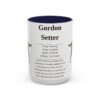 15oz Gordon Setter Mug, Navy, front view