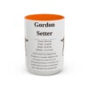 15oz Gordon Setter Mug, Orange, front view