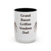 15oz Grand Basset Griffon Vendeen Dog Dad Mug, Black, front view