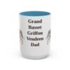 15oz Grand Basset Griffon Vendeen Dog Dad Mug, Light Blue, front view