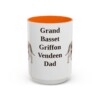 15oz Grand Basset Griffon Vendeen Dog Dad Mug, Orange, front view