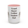 15oz Grand Basset Griffon Vendeen Dog Dad Mug, Pink, front view