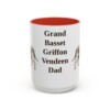 15oz Grand Basset Griffon Vendeen Dog Dad Mug, Red, front view