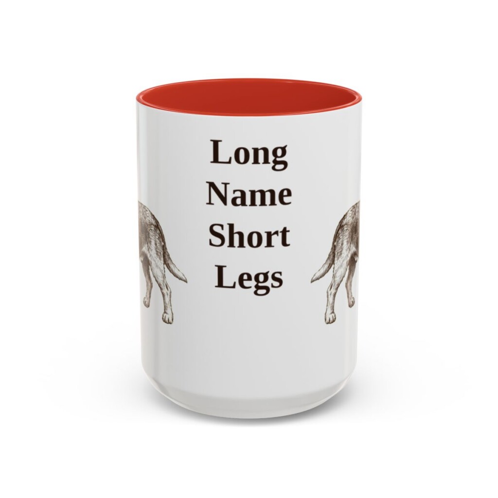 15oz-grand-basset-griffon-vendeen-mug-humor-red 15oz Funny Grand Basset Griffon Vendeen Mug, Red, front view