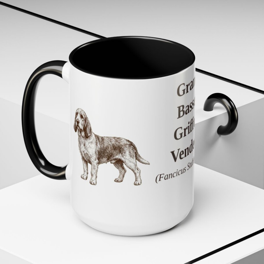 15oz-grand-basset-griffon-vendeen-mug-latin-black-context-2 15oz Grand Basset Griffon Vendeen Latin Mug, Black, lifestyle photo