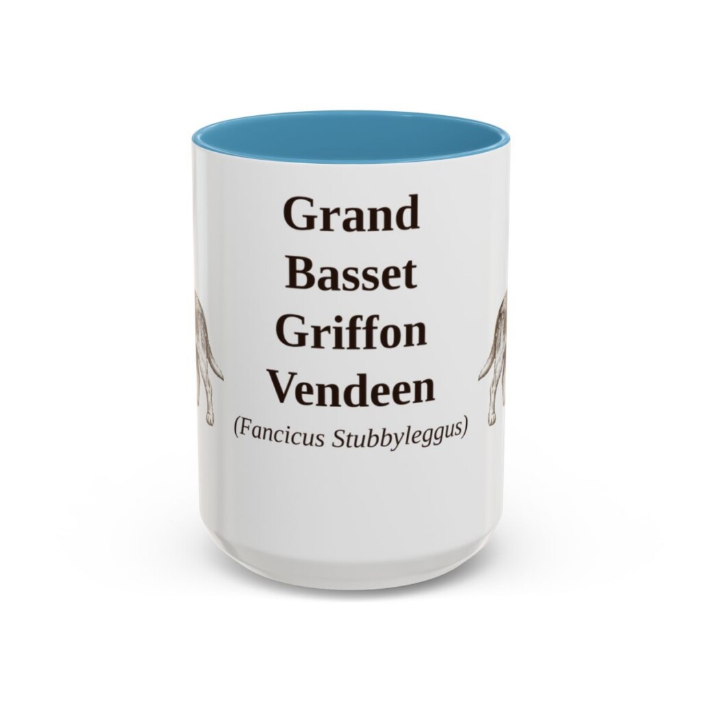 15oz-grand-basset-griffon-vendeen-mug-latin-light-blue 15oz Grand Basset Griffon Vendeen Latin Mug, Light Blue, front view