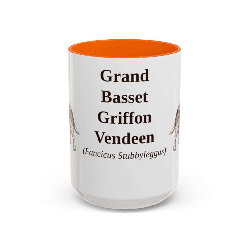 15oz-grand-basset-griffon-vendeen-mug-latin-orange 15oz Grand Basset Griffon Vendeen Latin Mug, Orange, front view