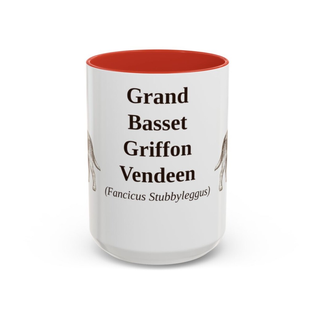 15oz-grand-basset-griffon-vendeen-mug-latin-red 15oz Grand Basset Griffon Vendeen Latin Mug, Red, front view