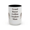 15oz Grand Basset Griffon Vendeen Dog Mom Mug, Black, front view