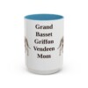15oz Grand Basset Griffon Vendeen Dog Mom Mug, Light Blue, front view