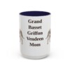 15oz Grand Basset Griffon Vendeen Dog Mom Mug, Navy, front view