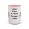 15oz Grand Basset Griffon Vendeen Dog Mom Mug, Pink, front view