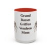 15oz Grand Basset Griffon Vendeen Dog Mom Mug, Red, front view