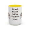 15oz Grand Basset Griffon Vendeen Dog Mom Mug, Yellow, front view