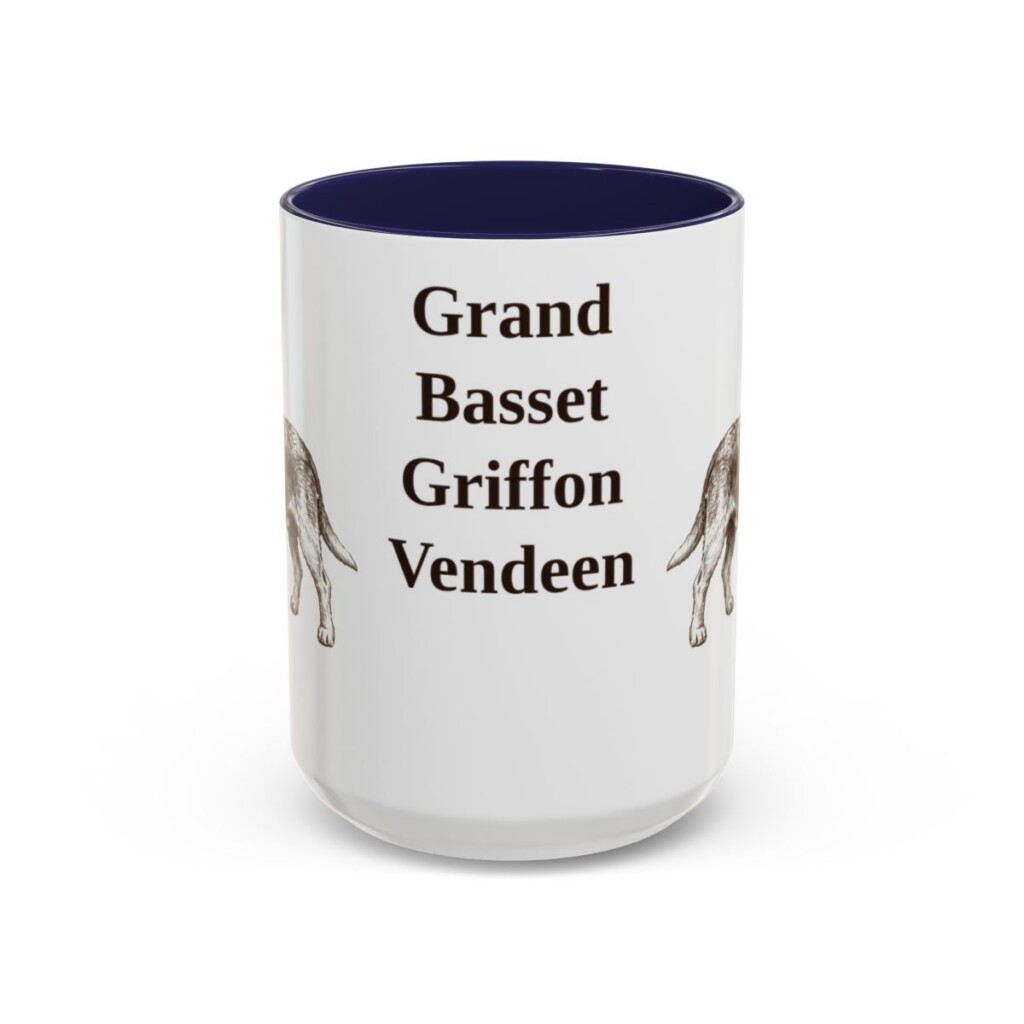 15oz-grand-basset-griffon-vendeen-mug-navy 15oz Grand Basset Griffon Vendeen Mug, Navy, front view