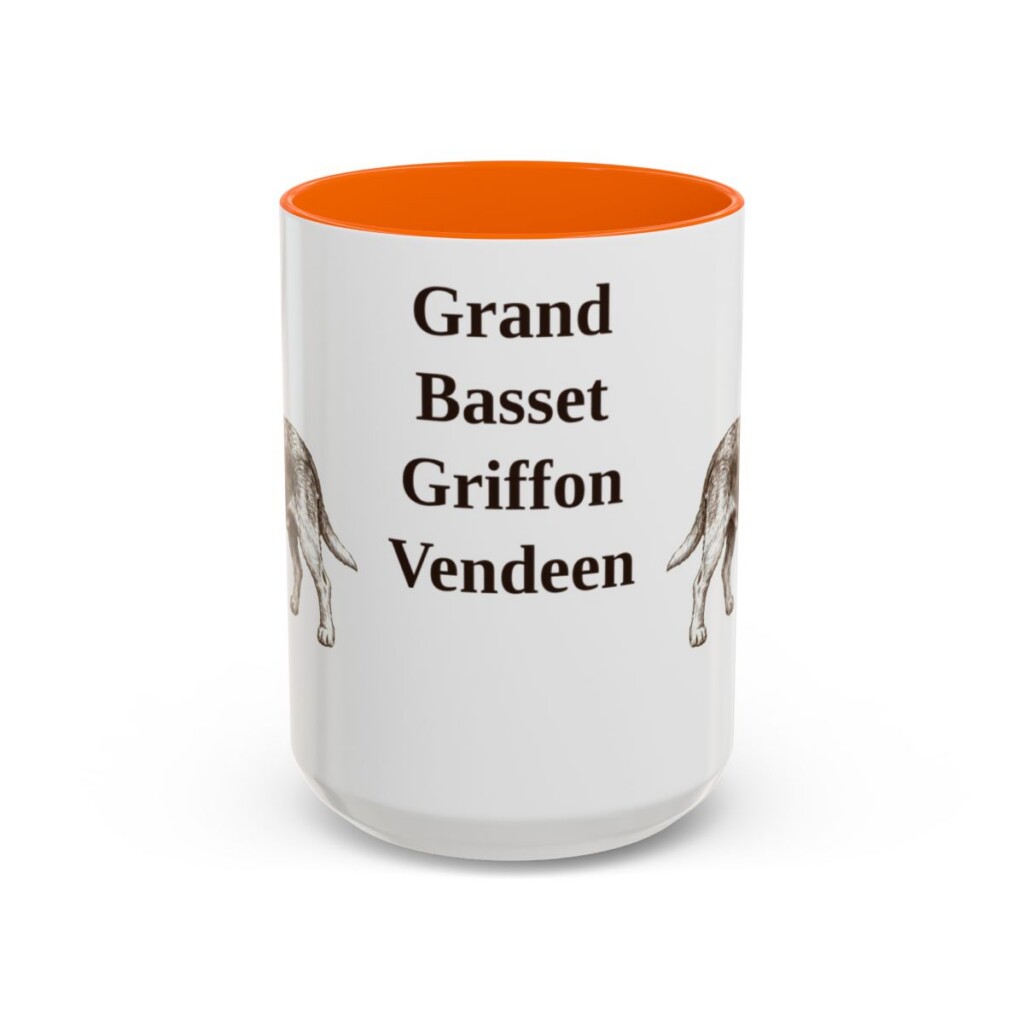 15oz-grand-basset-griffon-vendeen-mug-orange 15oz Grand Basset Griffon Vendeen Mug, Orange, front view