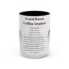 15oz Grand Basset Griffon Vendeen Mug, Black, front view