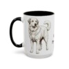 15oz Great Pyrenees Dog Dad Mug, Black, left side view
