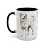 15oz-great-pyrenees-mug-humor-black-left 15oz Funny Great Pyrenees Mug, Black, left side view