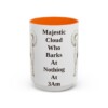 15oz-great-pyrenees-mug-humor-orange 15oz Funny Great Pyrenees Mug, Orange, front view