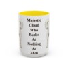15oz-great-pyrenees-mug-humor-yellow 15oz Funny Great Pyrenees Mug, Yellow, front view