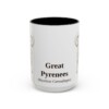 15oz Great Pyrenees Latin Mug, Black, front view