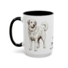 15oz Great Pyrenees Latin Mug, Black, left side view