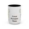 15oz Great Pyrenees Dog Mom Mug, Black, front view