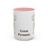 15oz-great-pyrenees-mug-pink 15oz Great Pyrenees Mug, Pink, front view