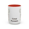 15oz-great-pyrenees-mug-red 15oz Great Pyrenees Mug, Red, front view